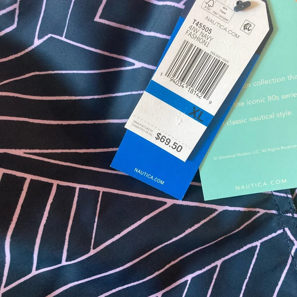 Nautica SZ XL Men's Geometric Swim Trunks.New with Tags